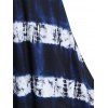 Robe Mi-Longue à Bretelle Haute Basse Teintée Plissée - Bleu profond XXL