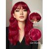 Full Bang Long Wavy Capless Synthetic Anime Cosplay Wig - RED WINE 22INCH