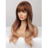 26 Inch Long Full Bang Ombre Body Wave Trendy Synthetic Wig - multicolor A 26INCH