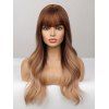 26 Inch Long Full Bang Ombre Body Wave Trendy Synthetic Wig - multicolor A 26INCH
