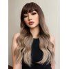 Long Ombre Full Bang Wavy Capless Synthetic Wig - multicolor A 26INCH