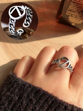 Geometric Number Twisted Cuff Ring