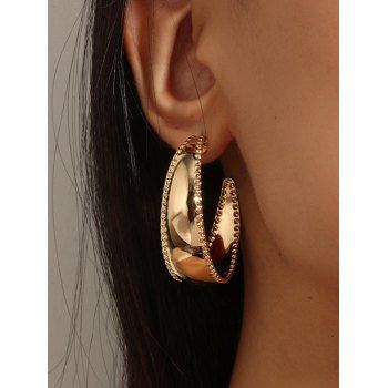 

C Shaped Alloy Earrings, Golden