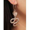 Boucles D'Oreilles Pendantes en Forme de Serpent Style Gothique - d'or 