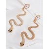 Boucles D'Oreilles Pendantes Gothique Serpent avec Fausse Perle - d'or 