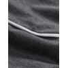 Pantalon de Survêtement de Sport Jointif à Imprimé Rayure Contrastée à Cordon - Gris M