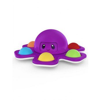 

Pressure Reduction Creative Face-Changing Octopus Fingertip Gyro Toy, Purple