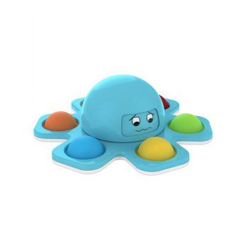 

Pressure Reduction Creative Face-Changing Octopus Fingertip Gyro Toy, Blue