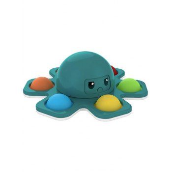 

Pressure Reduction Creative Face-Changing Octopus Fingertip Gyro Toy, Deep green