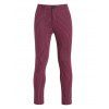 Pantalon Décontracté Long Rayé Imprimé Zippé avec Poches - Rouge 2XL