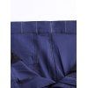 Pantalon Décontracté Zippé Long Rayé Imprimé avec Poches - Bleu profond M