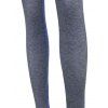 Legging Moulant à Imprimé 3D Jean à Taille Haute - Bleu clair XL