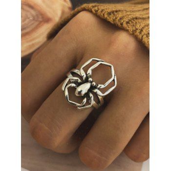 

Hollow Out Spider Halloween Ring, Silver