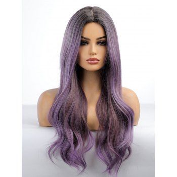 

Middle Part Long Mixed Color Wavy Capless Synthetic Party Wig, Concord