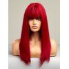 Perruque Synthétique Capless Cosplay Anime Longue Droite Pleine Frange - Rouge Rubis 22INCH