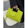 Solid Color Rhombus Magnetic Closure PU Handbag Crossbody Bag - PISTACHIO GREEN 