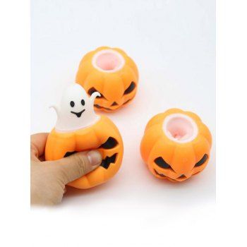 

Halloween Decompression Toy Pumpkin Ghost Stress Relief Finger Toy, Orange