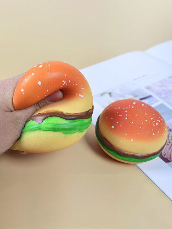 Jouet Décompression en Forme de Hamburger - multicolor 