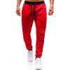 Pantalon de Jogging de Sport Long Rayé Imprimé à Pieds Etroits avec Poches - Gris Clair XL