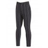 Pantalon Décontracté Long Zippé Rayé Imprimé avec Poches - Gris 2XL