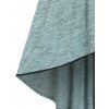 Robe Mi-Longue Superposée Ceinturée Nouée Haute Basse à Epaule Dénudée de Grande Taille - Vert clair L