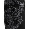 Chemise Décontractée Dragon Chinois Brodé Boutonnée à Manches Longues - Noir M