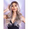 Wavy Ombre Middle Part 26 Inch Long Synthetic Wig - multicolor A 26INCH
