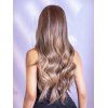 Long Middle Part Highlighted Wavy High Resistant Synthetic Wig - DEEP BROWN 26INCH