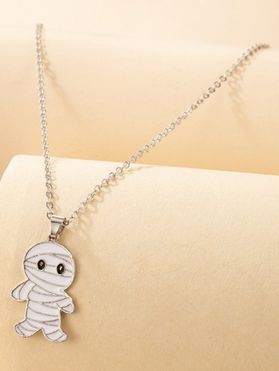 Halloween Cartoon Mummy Adjustable Chain Necklace