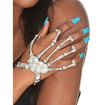 

Steam Punk Gothic Hand Skeleton Bracelet, Silver