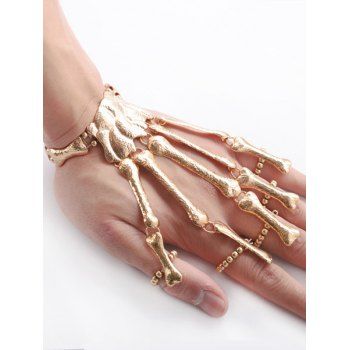 

Steam Punk Gothic Hand Skeleton Bracelet, Golden