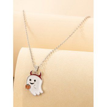 Fashion Women Cute Ghost Pumpkin Pendant Chain Necklace Jewelry Online White