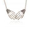 Punk Necklace Skeleton Hand Gothic Necklace - SILVER 1PC
