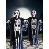 Costume Cosplay Plombier pour Fête D'Halloween en Forme de Squelette Claire - Noir 