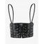 Decorative Shirt Dress PU Rivets Lace Up Wide Waist Vest Belt - BLACK 