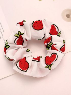 Fresh Style Fruit Pattern Scrunchie Elastic Hair Band