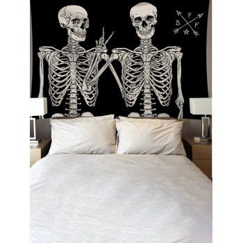 

Gothic Skeleton Print Hanging Wall Home Decor Halloween Tapestry, Multicolor