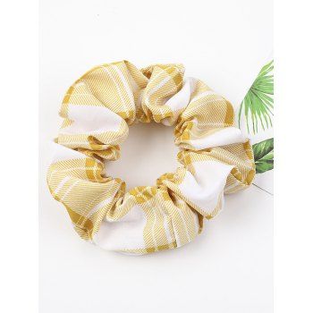 

Plaid Print Trendy Scrunchie, Yellow