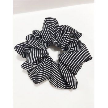 

Sweetness Striped Print Scrunchie, Black