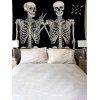 Gothic Skeleton Print Hanging Wall Home Decor Halloween Tapestry - multicolor 