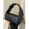 PU Solid Color Cylinder Handbag - BLACK 