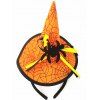 Bandeau D'Halloween Cosplay Toile D'Araignée Citrouille et Chapeau de Sorcière - Orange Foncé 