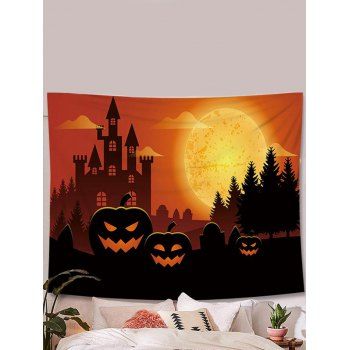 

Halloween Night Pumpkin Hanging Wall Home Decor Tapestry, Multicolor