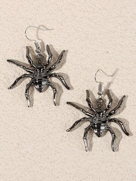 Boucles D'Oreilles Pendantes en Forme D'Araignée pour Halloween Style Gothique