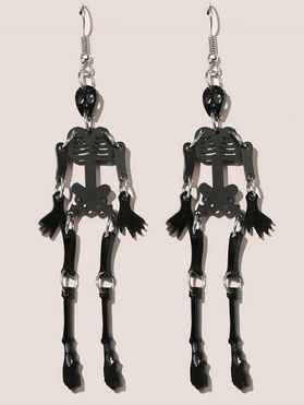 Halloween Skeleton Pendant Hook Hanging Earrings