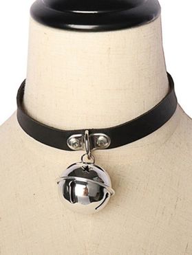 Punk Choker Bell Faux Leather Gothic Necklace
