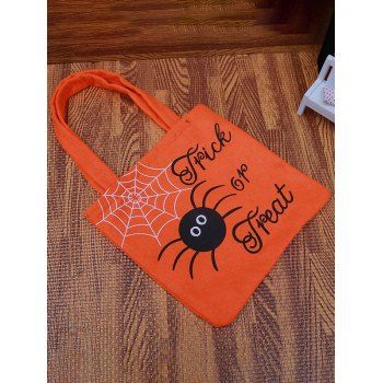 

Halloween Graphic Cute Shopping Bag, Dark orange
