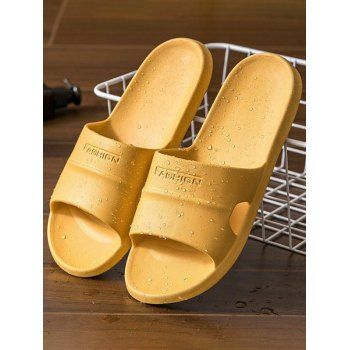 

Letter Non Slip Home Bathing Slippers, Light yellow