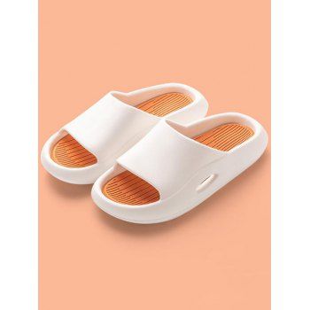

Contrast Color Non Slip Outdoor Platform Slippers, White