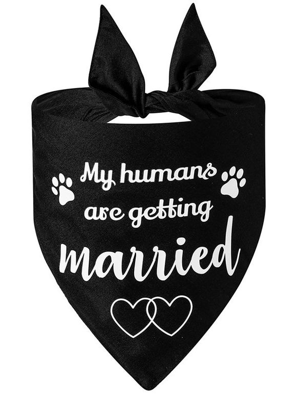 Serviette de Salive pour Mariage Graphique - Noir 